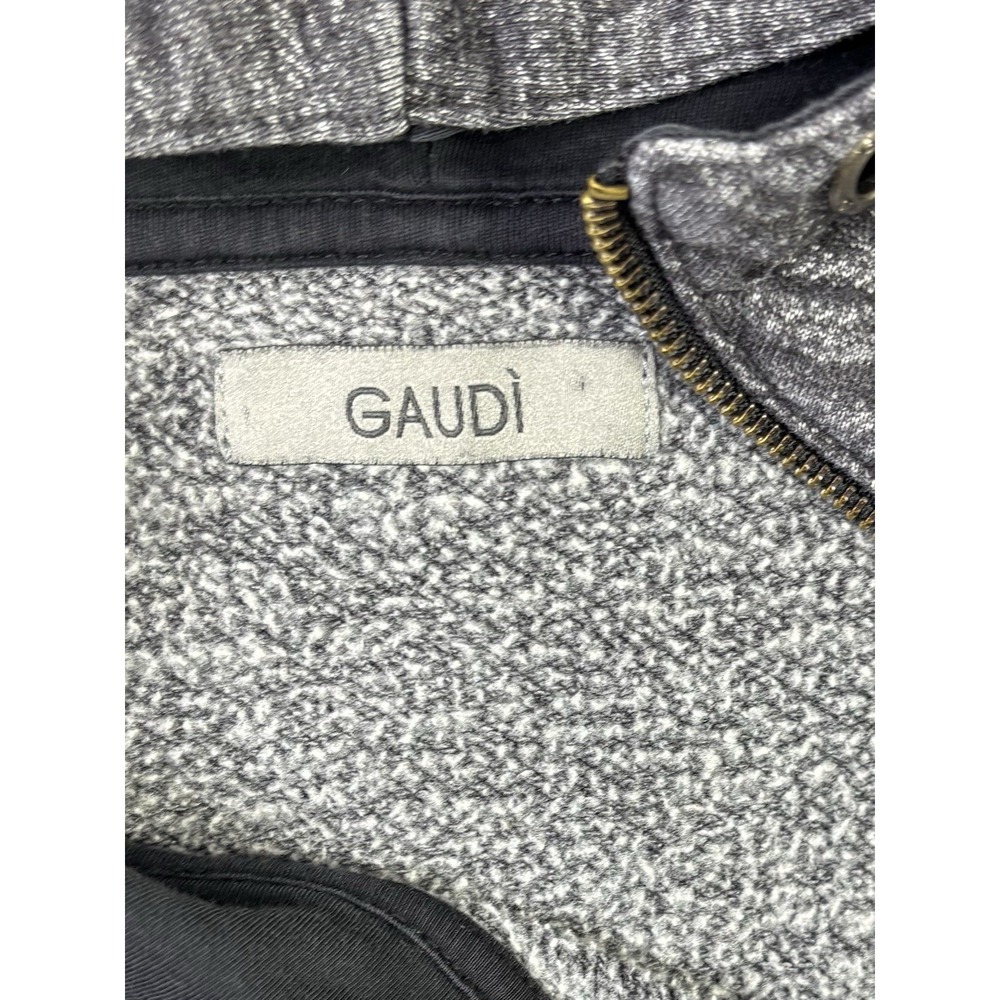 GAUDI Hooded Pullover Sweatshirt Men's XXL Quarter Zip Heather Gray - Picture 3 of 12